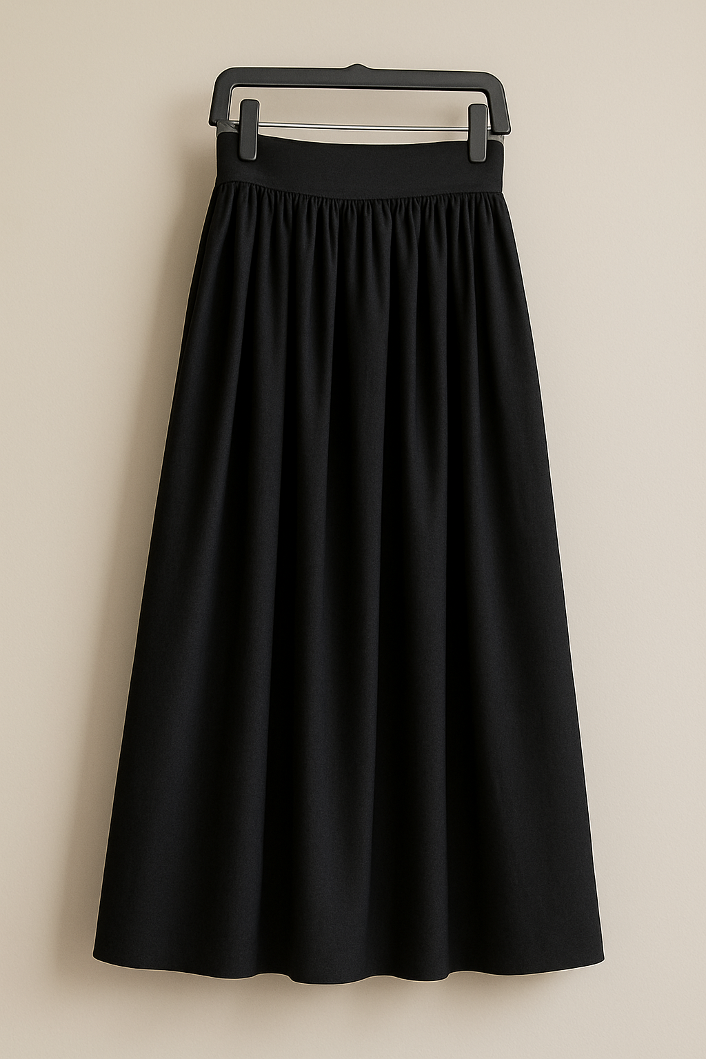linen skirt & With ruffles