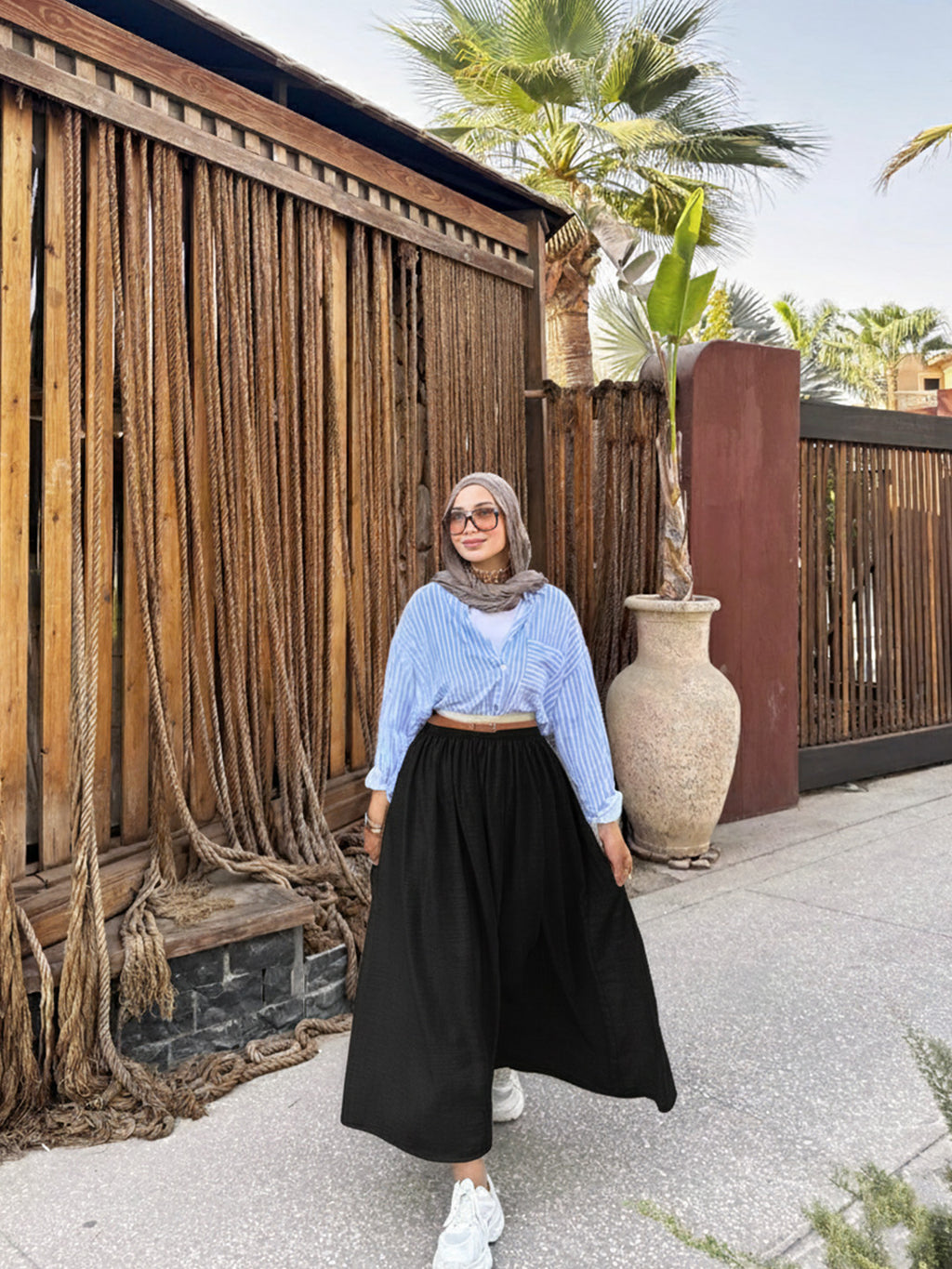 Linen Skirt & With Ruffles