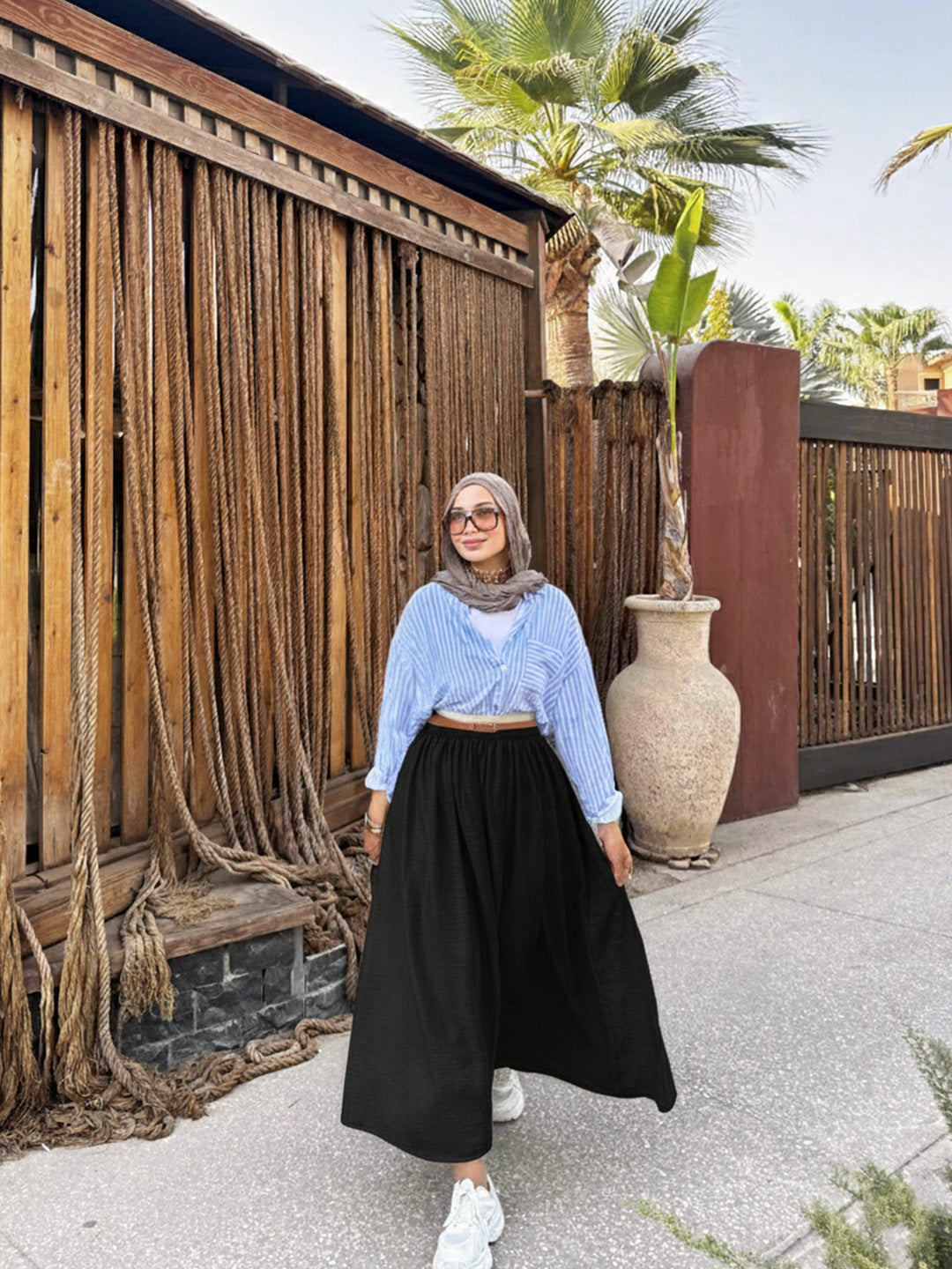 Linen Skirt & With Ruffles