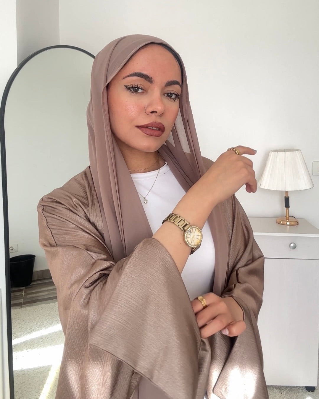 Luxury Silk Kaftan – Rose Gold