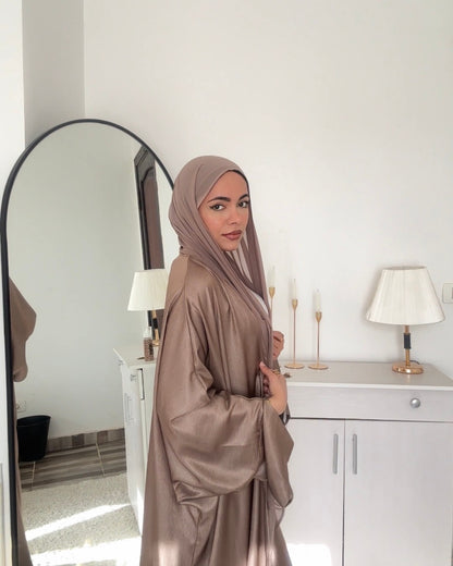 Luxury Silk Kaftan – Rose Gold