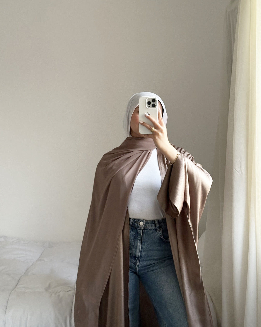 Luxury Silk Kaftan – Rose Gold