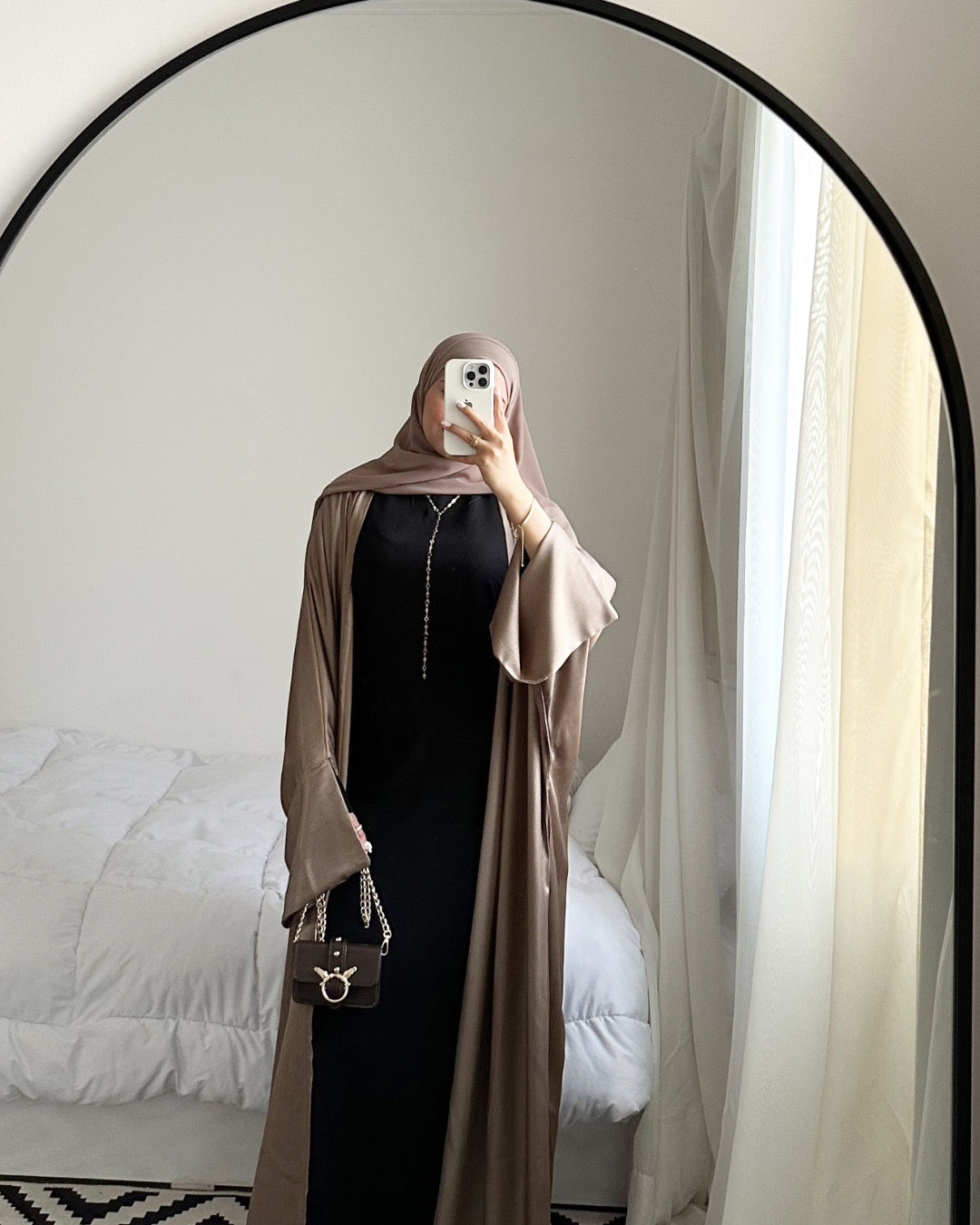 Luxury Silk Kaftan – Rose Gold