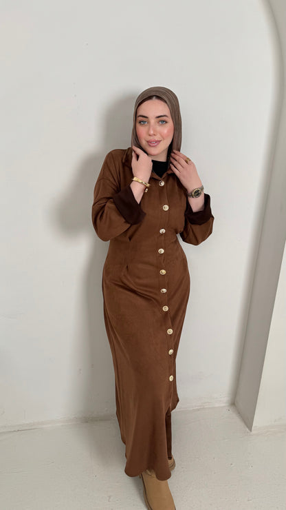 فستان شمواه بني 