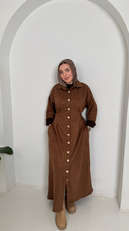 فستان شمواه بني 